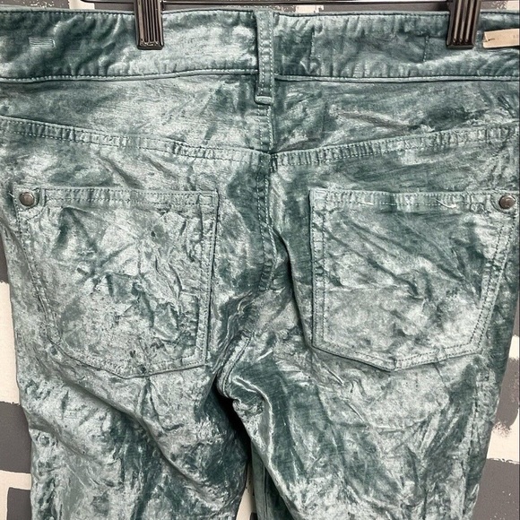Pilcro and the Letterpress Anthro Velvet Sage Mint Green High Rise Skinny 26 - Picture 6 of 13